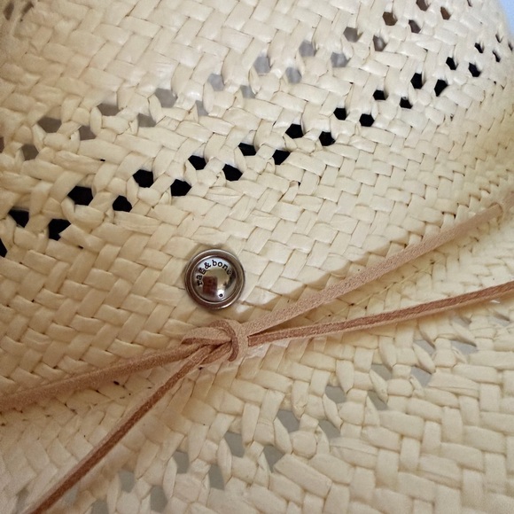 Rag & Bone Cream Straw Hat - Picture 5 of 8